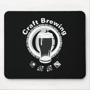 Craft Brewing, Black & White 2 Mouse Mat