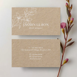 Craft Chic Minimal Floral Business Card