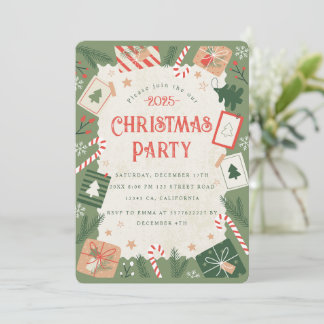 Craft Christmas Party Invitation