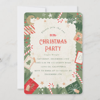 Craft Christmas Party Invitation