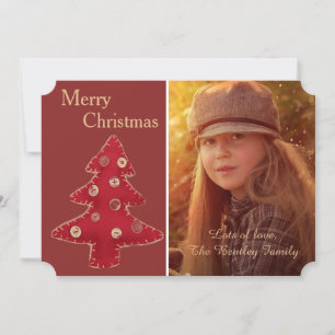 Craft Christmas Tree Custom Photo Holiday Card