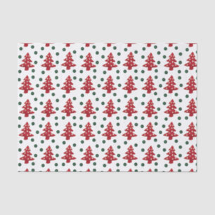 Craft Christmas Trees and Buttons Tissue Paper