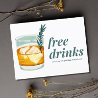 Craft Cocktail Funny Free Drinks Save the Date