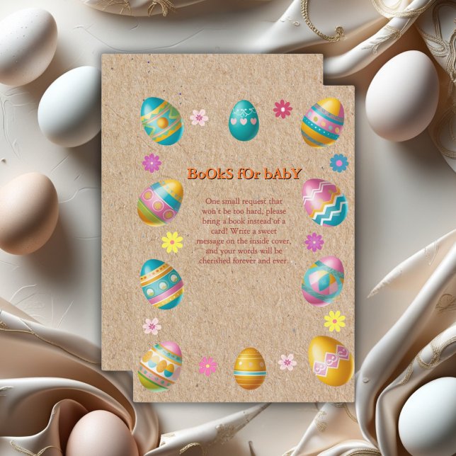 Craft Colourful Floral Easter Eggs Baby Shower Enclosure Card (Creator Uploaded)