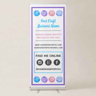 Craft Fair Crochet & Knit Retractable Banner