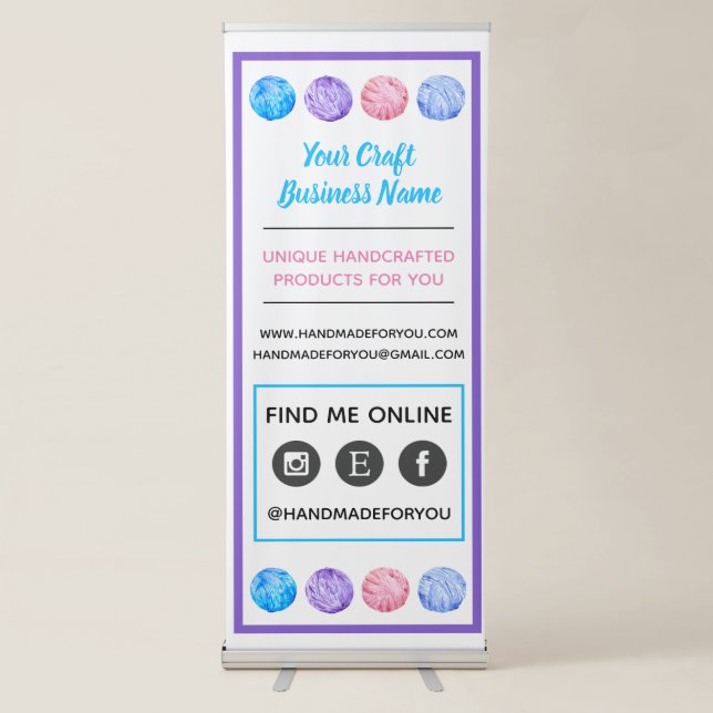 Craft Fair | Crochet & Knit Retractable Banner (Front)
