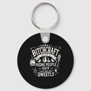 Craft Funny Witch Witchy Spooky Season Happy Hallo Key Ring