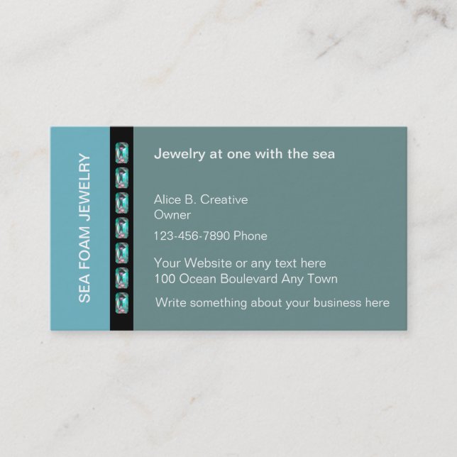 Craft Jewellery Business Cards (Front)