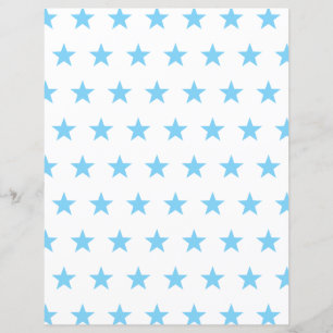 Craft paper - blue stars - baby pattern