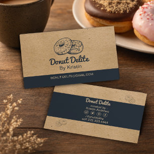 Craft Paper Doughnut Business Card
