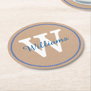 Craft Paper Look Custom Paper Coasters
