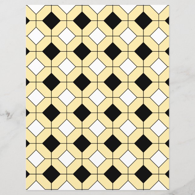 Craft Paper - Mosaic black and beige - Vintage (Front)