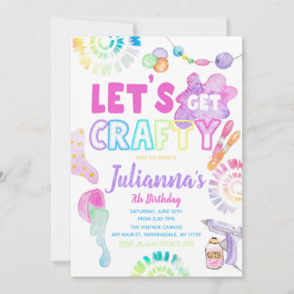 Craft Party Invitation | Craft Birthday Invitation