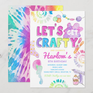 Craft Party Invitation Craft Birthday Invitation