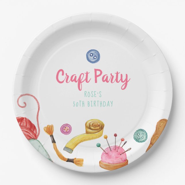 Craft Party Paper Plate (Front)