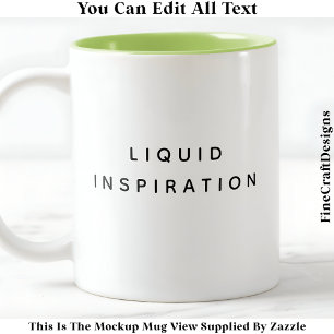 Craft Room Mug, Liquid Inspiration 028 Novelty Two-Tone Coffee Mug