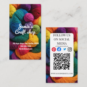 craft shop paint art artist workshop kids sewing business card