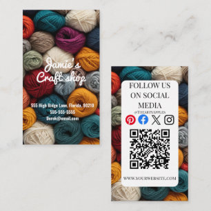 craft shop paint art artist workshop kids sewing business card