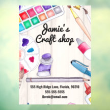 Craft Shop Window Cling | Paint & Art Studio 
