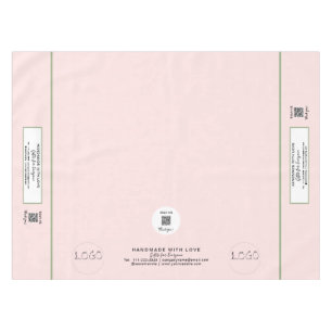 Craft Show Blush Green 52 x 70 QR Code Tablecloth