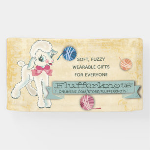 Craft show lamb sheep knitting crochet homespun ba banner