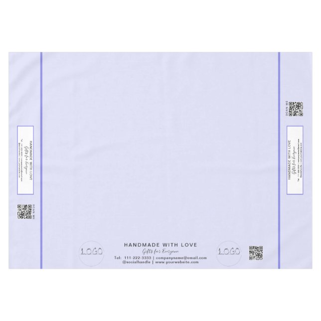Craft Show Lavender 60 x 84 Geometric Stripes Tablecloth (Front (Horizontal))