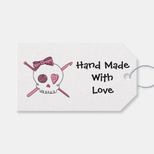 Craft Skull -Knitting & Crochet (Hair Bow) Gift Tags