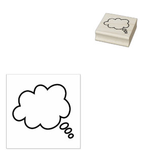 Craft speech bubble or balloon rubber stamp