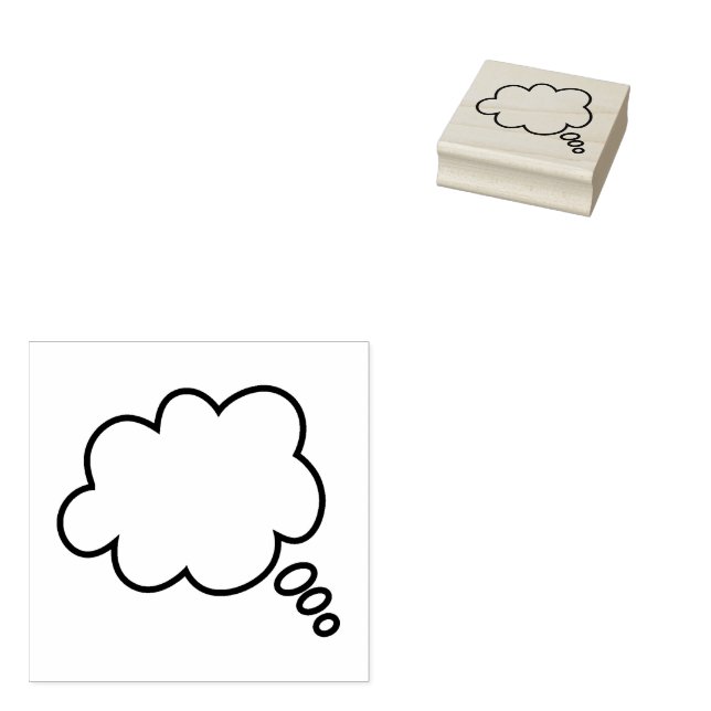 Craft speech bubble or balloon rubber stamp (Stamped)