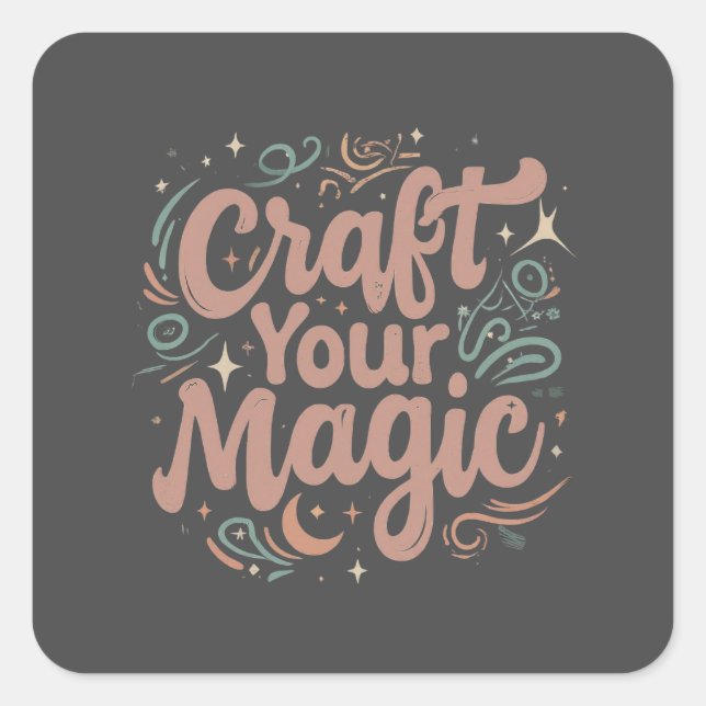 craft square sticker (Front)