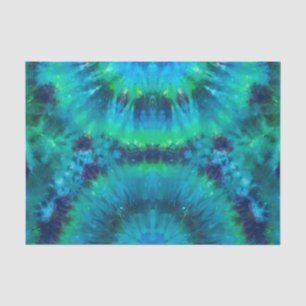 Craft Tissue Paper in Blue, Green, Teal Tie Dye