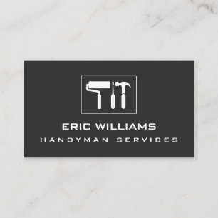 Craft tools dark grey business card