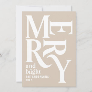 Craft vintage merry christmas announcement