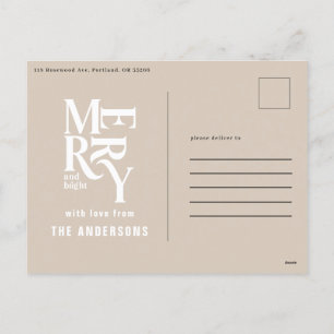 craft vintage merry christmas announcement 