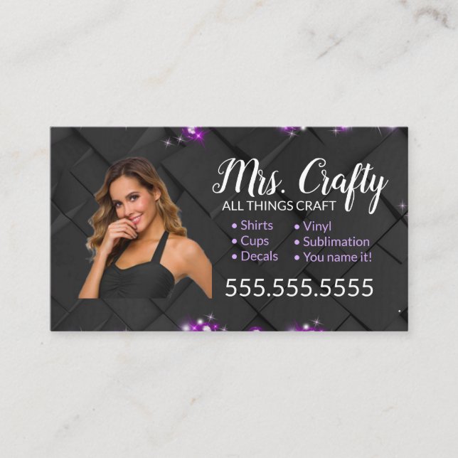 Craft Vinyl Business Card (Front)