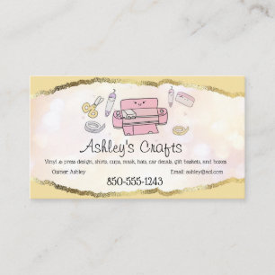 Craft Vinyl Foil Business Card - Silhouette Cricut