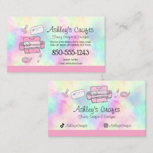 Craft Vinyl Rainbow Silhouette Cricut Watercolor B Business Card