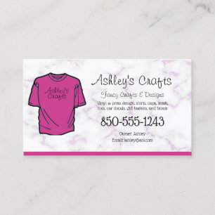 Craft Vinyl T-Shirt Silhouette Cricut Business Car Card