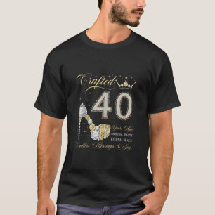 Crafted 40 Years Ago 40th Birthday 40 Years Old Wo T-Shirt