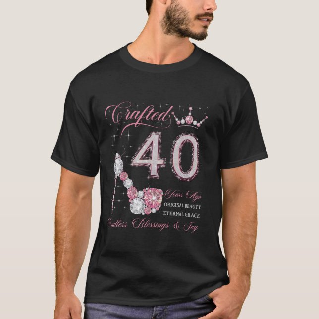 Crafted 40 Years Ago 40th Birthday 40 Years Old wo T-Shirt (Front)