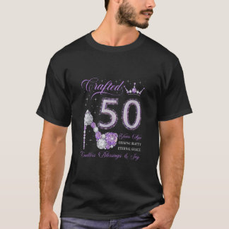 Crafted 50 Years Ago 50th Birthday 50 Years Old Qu T-Shirt