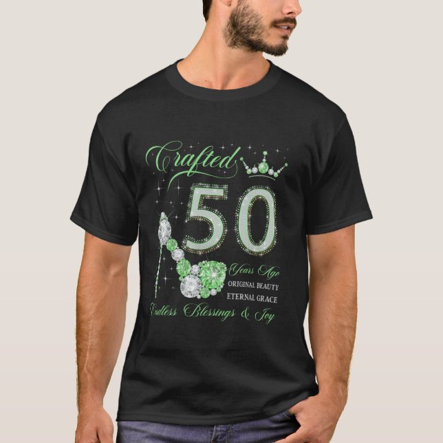 Crafted 50 Years Ago 50th Birthday 50 Years Old Wo T-Shirt (Front)