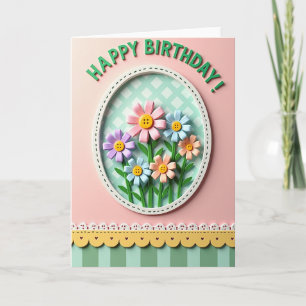 Crafted Bloom Birthday Card