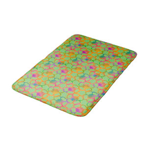 Crafted Floral Chainmail in Green Bath Mat