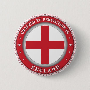 Crafted To Perfection In England 6 Cm Round Badge
