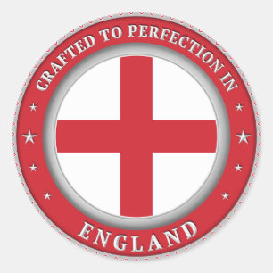 Crafted To Perfection In England Classic Round Sticker