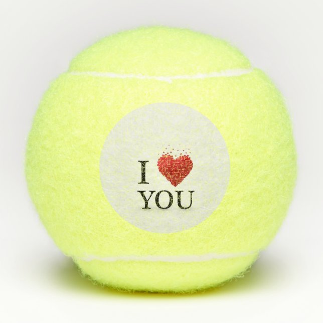 Crafted with love--bringing joy to your life." tennis balls (Front)