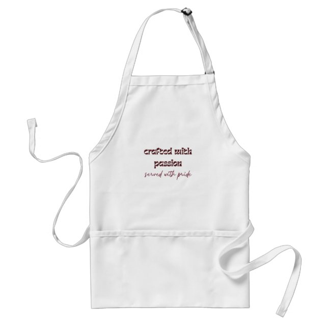Crafted With Passion Served With Pride Apron (Front)