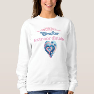 Crafter Extraordinaire Heart Typography Sweatshirt