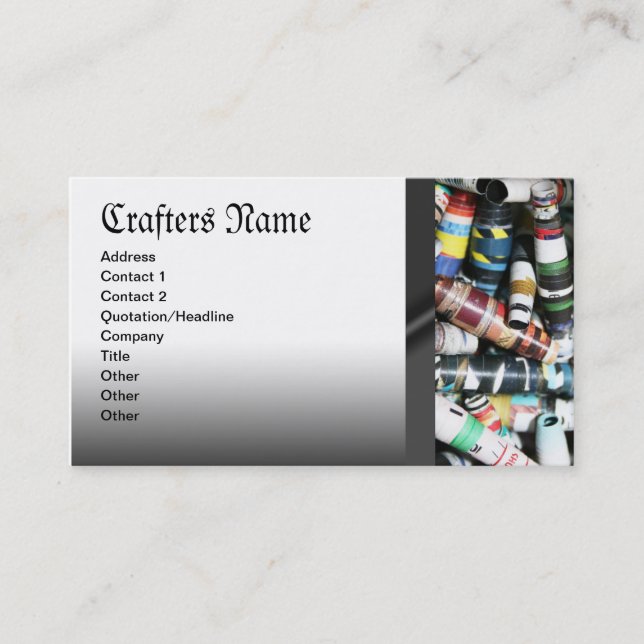 Crafter Jewellery Making Paper Beads Business Business Card (Front)